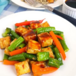 Crispy Teriyaki Tofu with Stir-Fried Vegetables